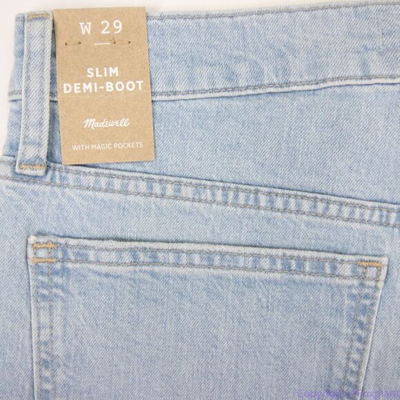 Madewell Slim Demi-Boot Jeans in Bellmeade Wash, size 29, NWT - Picture 12 of 16